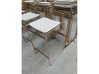 10x barstoel goud + kussen (10x) - afbeelding 2 van  3