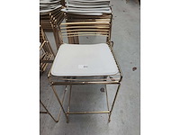 10x barstoel goud + kussen (10x) - afbeelding 1 van  3