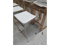 10x barstoel goud + kussen (10x) - afbeelding 2 van  3