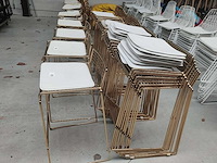 10x barstoel goud + kussen (10x) - afbeelding 3 van  3