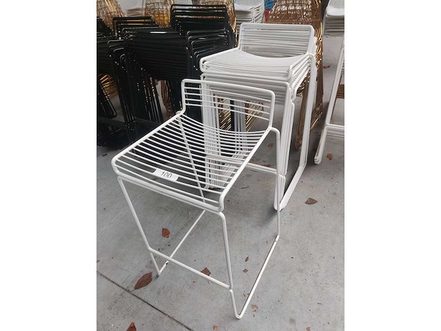 10x barstoel wit zonder kussens (10x) - afbeelding 1 van  1