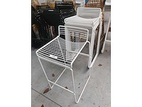 10x barstoel wit zonder kussens (10x) - afbeelding 1 van  1