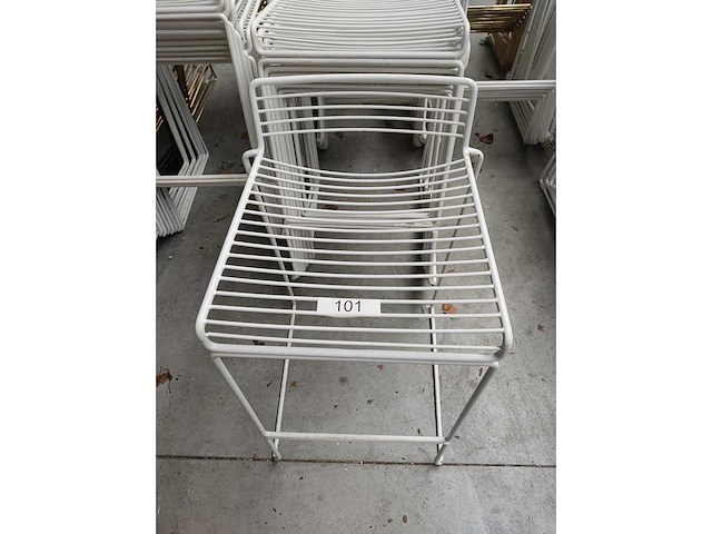 10x barstoel wit zonder kussens (10x) - afbeelding 1 van  3