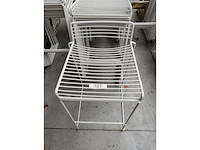 10x barstoel wit zonder kussens (10x) - afbeelding 1 van  3