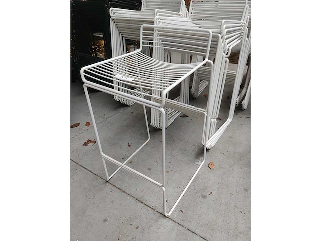 10x barstoel wit zonder kussens (10x) - afbeelding 2 van  3