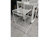 10x barstoel wit zonder kussens (10x) - afbeelding 2 van  3