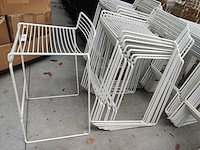 10x barstoel wit zonder kussens (10x) - afbeelding 3 van  3