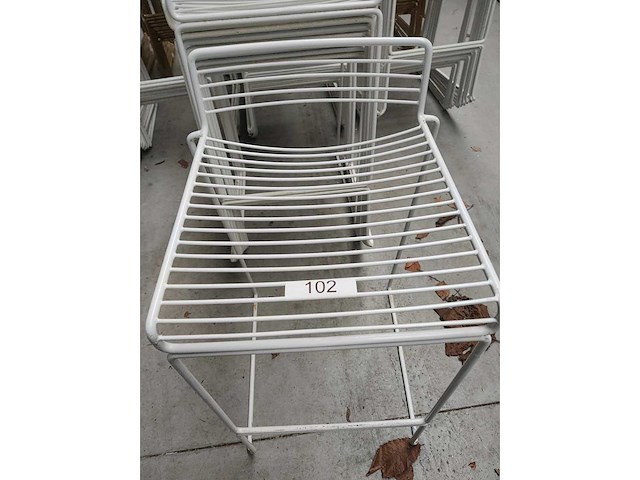 10x barstoel wit zonder kussens (10x) - afbeelding 1 van  3