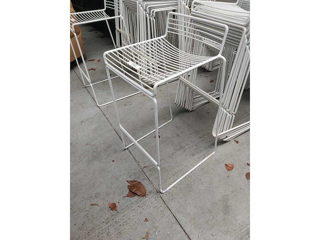 10x barstoel wit zonder kussens (10x) - afbeelding 2 van  3