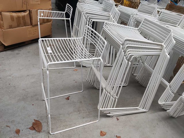 10x barstoel wit zonder kussens (10x) - afbeelding 3 van  3