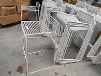 10x barstoel wit zonder kussens (10x) - afbeelding 3 van  3