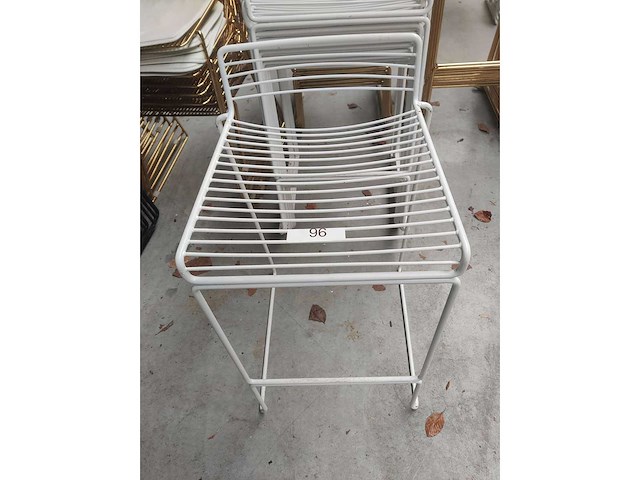 10x barstoel wit zonder kussens (10x) - afbeelding 1 van  3