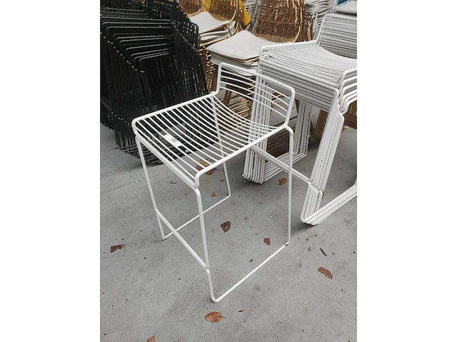 10x barstoel wit zonder kussens (10x) - afbeelding 2 van  3