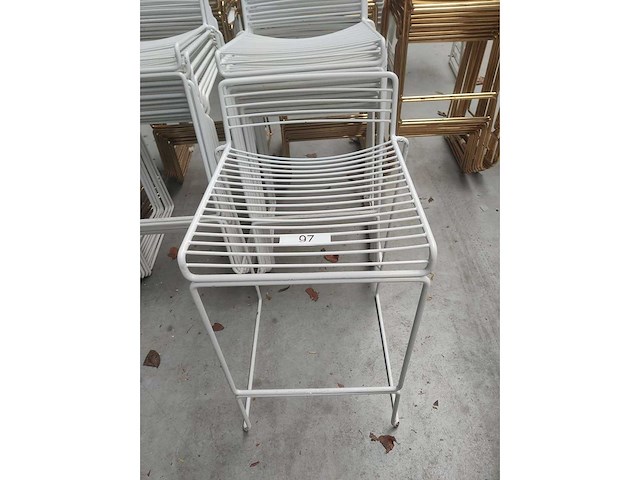 10x barstoel wit zonder kussens (10x) - afbeelding 1 van  3