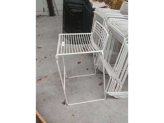 10x barstoel wit zonder kussens (10x) - afbeelding 2 van  3