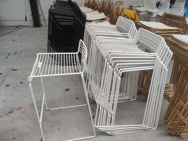 10x barstoel wit zonder kussens (10x) - afbeelding 3 van  3