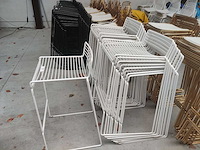 10x barstoel wit zonder kussens (10x) - afbeelding 3 van  3