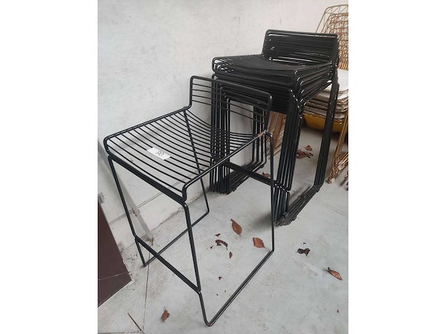 10x barstoel zwart zonder kussens (10x) - afbeelding 1 van  2