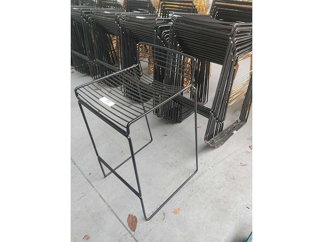 10x barstoel zwart zonder kussens (10x) - afbeelding 2 van  2