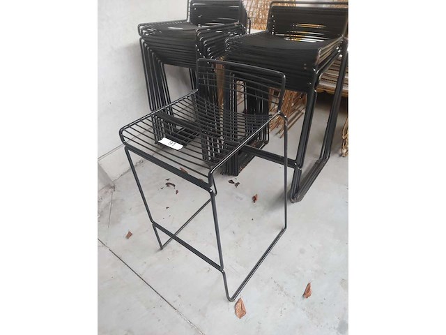 10x barstoel zwart zonder kussens (10x) - afbeelding 2 van  3