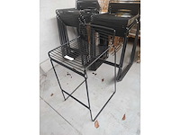 10x barstoel zwart zonder kussens (10x) - afbeelding 2 van  3