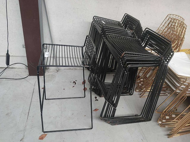 10x barstoel zwart zonder kussens (10x) - afbeelding 3 van  3