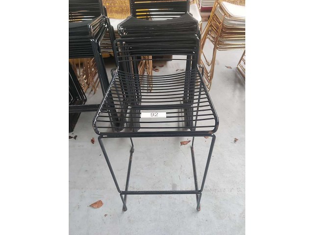 10x barstoel zwart zonder kussens (10x) - afbeelding 2 van  4