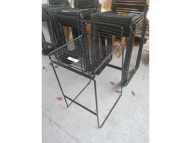 10x barstoel zwart zonder kussens (10x) - afbeelding 3 van  4