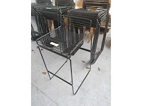 10x barstoel zwart zonder kussens (10x) - afbeelding 3 van  4