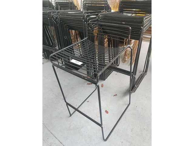 10x barstoel zwart zonder kussens (10x) - afbeelding 2 van  3