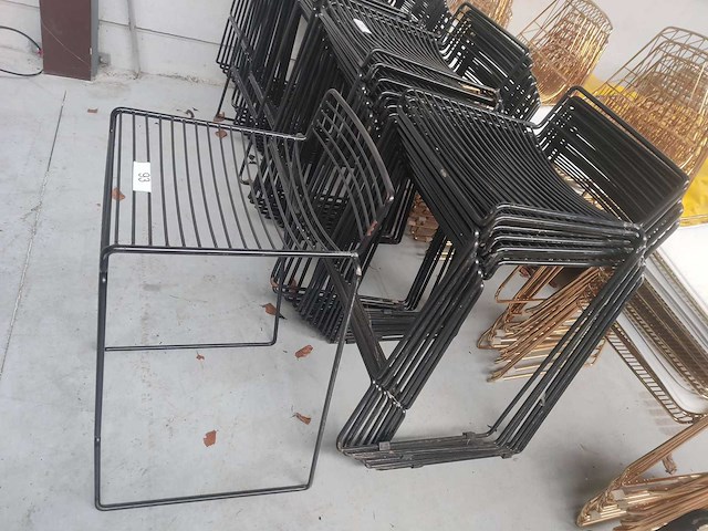 10x barstoel zwart zonder kussens (10x) - afbeelding 3 van  3