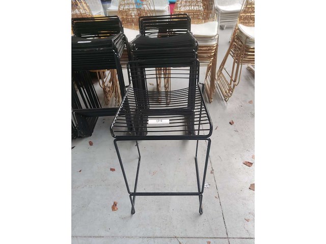 10x barstoel zwart zonder kussens (10x) - afbeelding 1 van  3