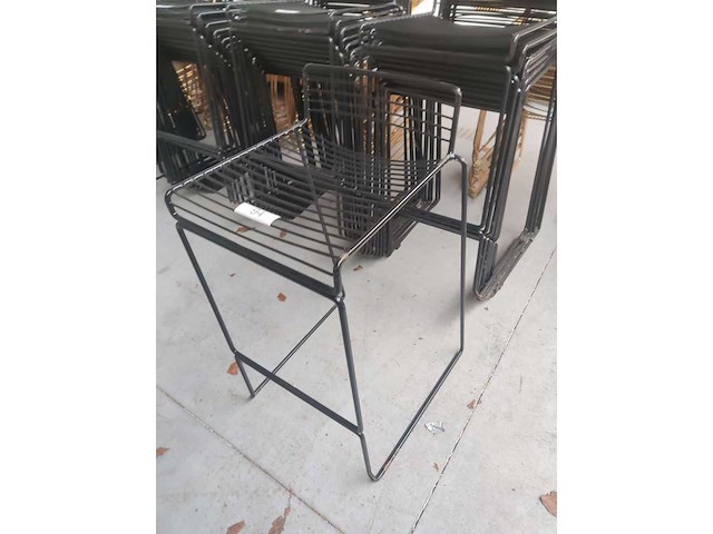 10x barstoel zwart zonder kussens (10x) - afbeelding 2 van  3