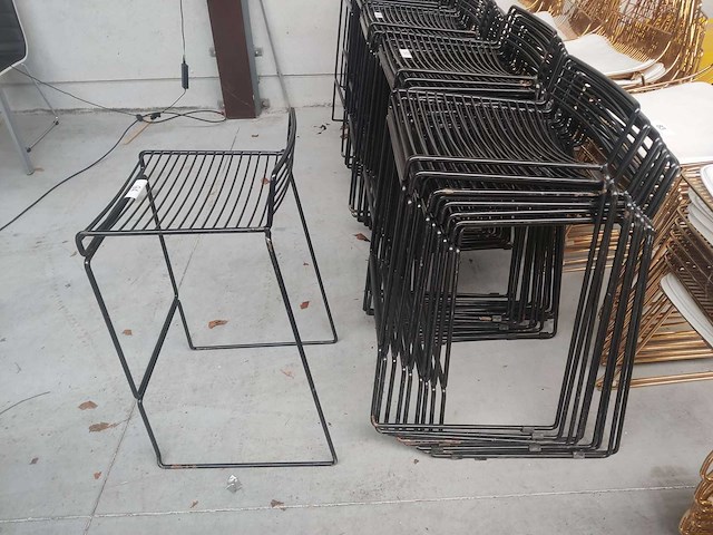 10x barstoel zwart zonder kussens (10x) - afbeelding 3 van  3