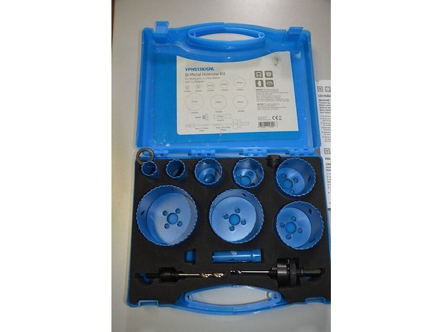 10x bi-metal holesaw kit yphs13k/gnl, 12 piece kit - afbeelding 2 van  3
