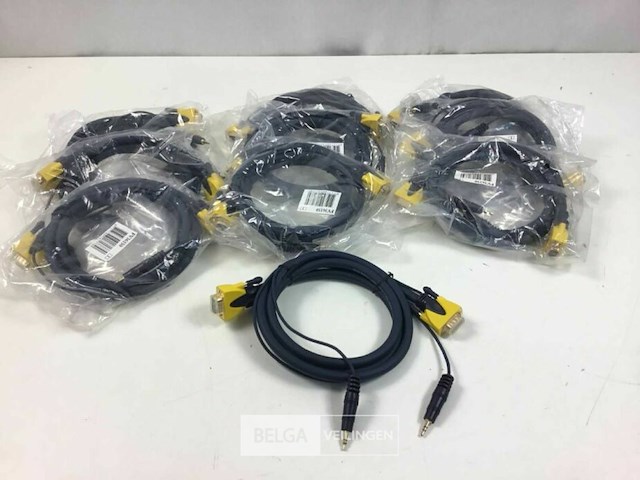 (10x) dmt fv36 vga video kabels 1,5m - afbeelding 1 van  3