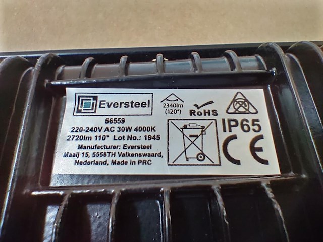 10x eversteel led breedstraler 30 watt - afbeelding 4 van  4