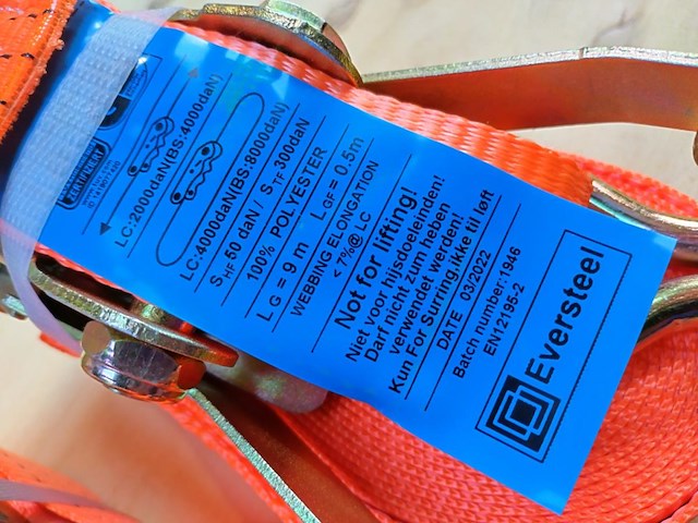 10x eversteel spanband 5t-9m-50 - afbeelding 3 van  5