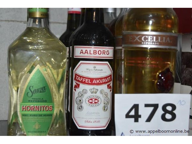 10x fles akvavit, aalborg, taffel akvavit - afbeelding 2 van  3
