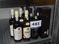 10x fles port wijn, diverse: são pedro das águias blanc, porto cruz white, quinta de são domingos 20 jaar, barros 30 jaar tawny, 75cl - afbeelding 1 van  4