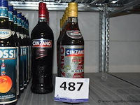 10x fles rosé vermout, cinzano, rose, produce of italy - afbeelding 1 van  3