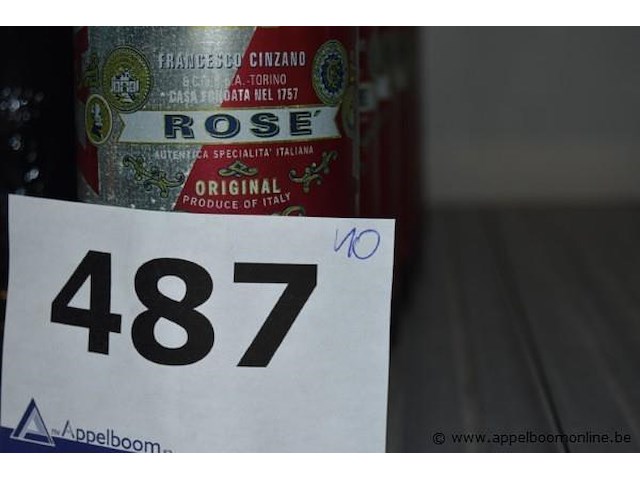 10x fles rosé vermout, cinzano, rose, produce of italy - afbeelding 3 van  3