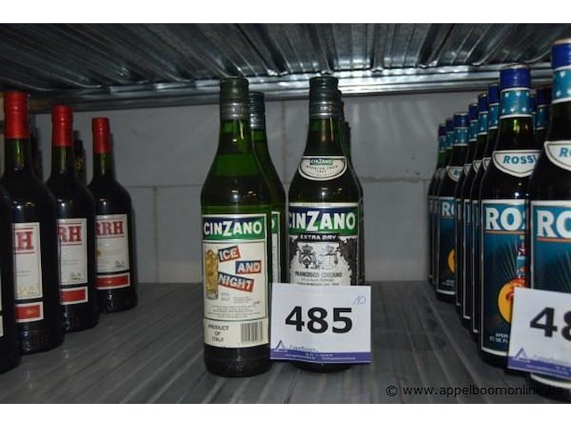 10x fles vermouth, cinzano, extra dry - afbeelding 1 van  2