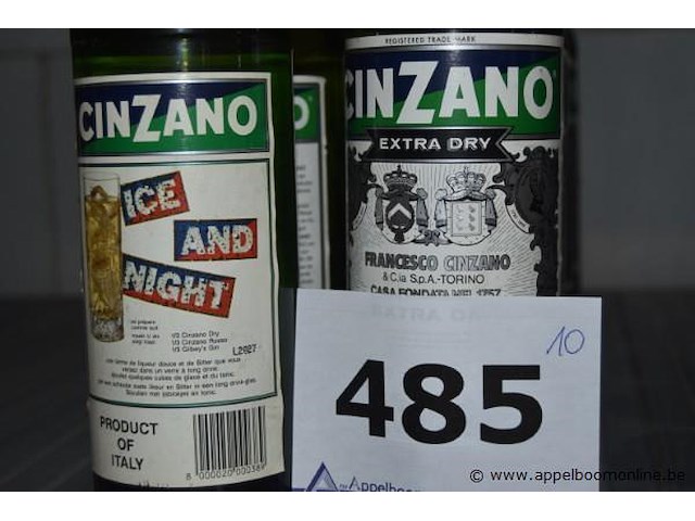 10x fles vermouth, cinzano, extra dry - afbeelding 2 van  2