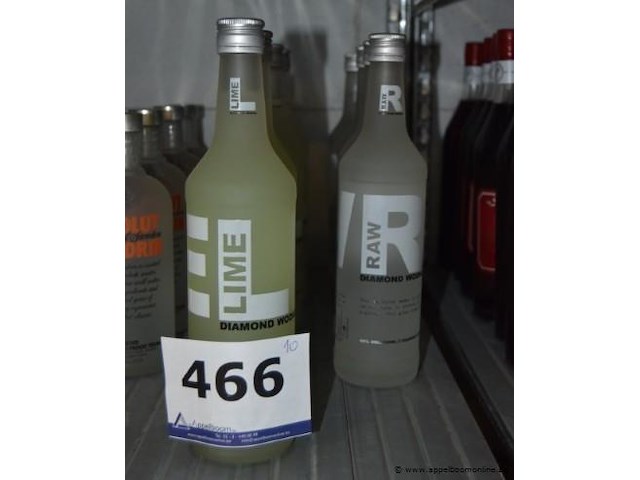 10x fles wodka, diamond vodka, lime - afbeelding 1 van  3