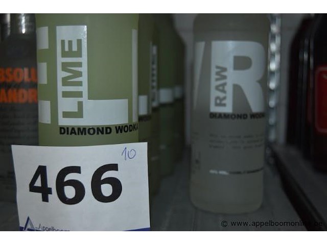 10x fles wodka, diamond vodka, lime - afbeelding 2 van  3