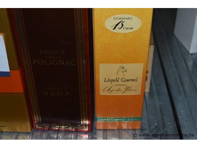 10x fles/doos sterke drank, wo. armagnac producteur d'armagnac vsop, cognac: leopold gourmel bio, camus vsop, monnet xo, prince polignac vs, otard xo gold, prince hubert de polignac vsop, leopold gourmel age des fleurs; eau de vie liqueur carrel poire - afbeelding 4 van  5