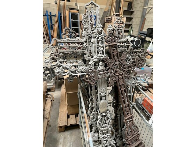 10x gietijzeren kruisen - afbeelding 1 van  3