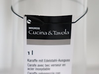 10x glazen migros karaf 1l - afbeelding 3 van  3
