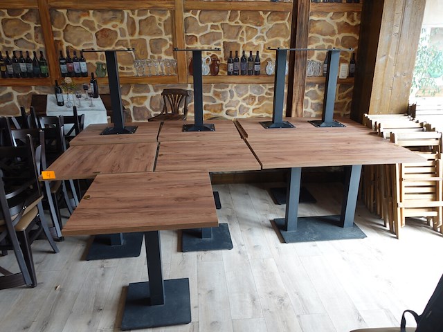 10x houten tafel - afbeelding 1 van  7